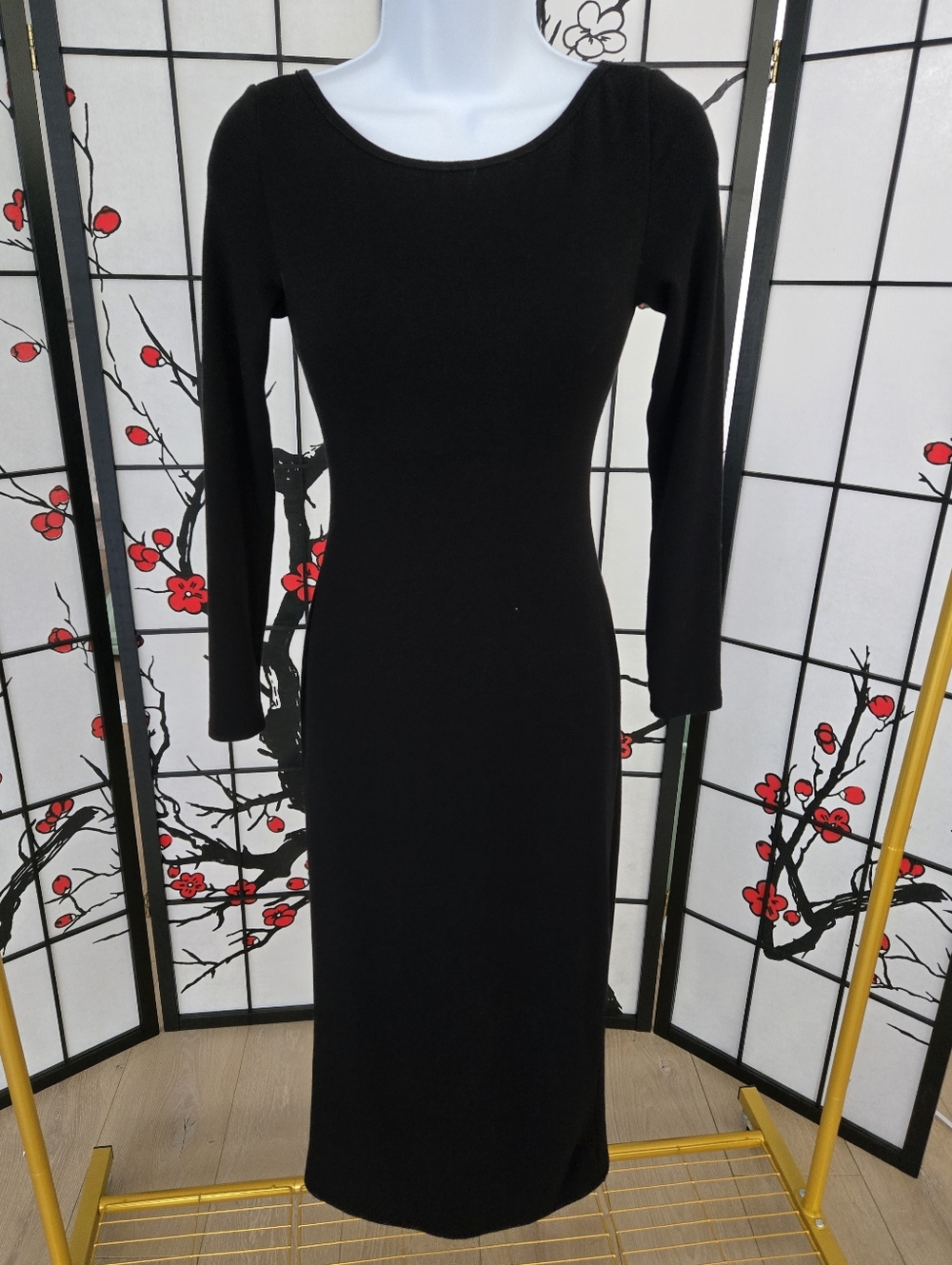 OGL Fleece Lined Built In Bra Black Dress